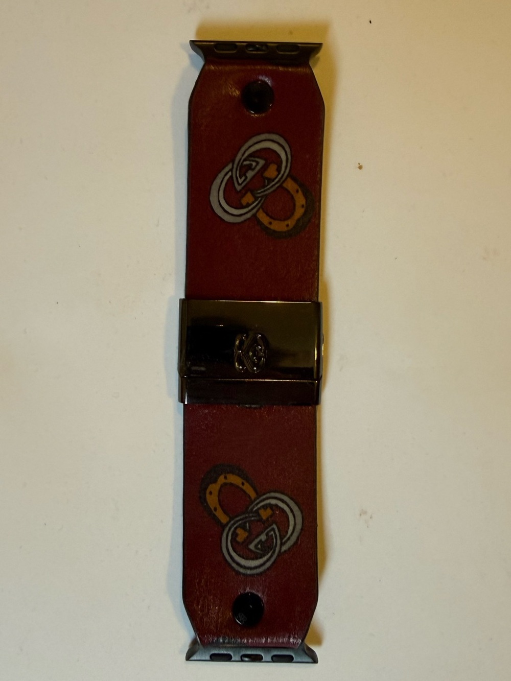 Spark*l bands 6.5” Gucci horseshoe Sparkl coated watchlet for small Apple